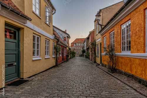 Old colorful houses in a cobblestone-street © Stig Alenas