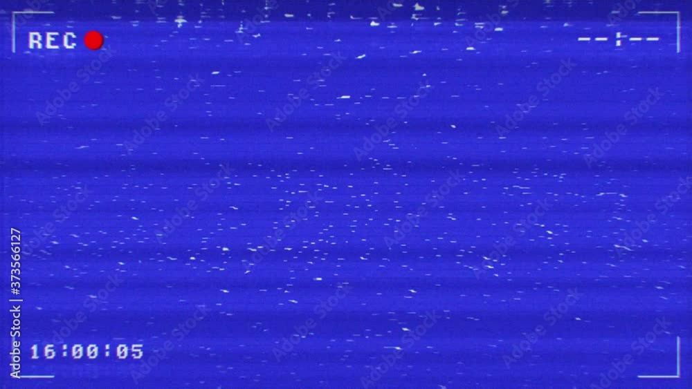 Video Stock Video Cassette recording. CCTV VHS bluescreen 4K texture