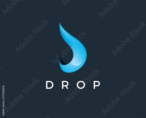 minimal drop logo template - vector illustration