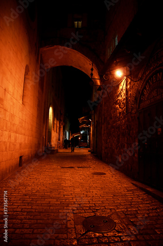 Night streets in jerusalem