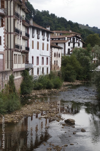 Classic Basque architecture in Elizondo  Navarre