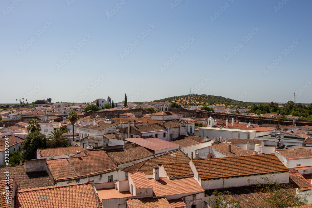 view from de castle of serpa, alentejo portugal