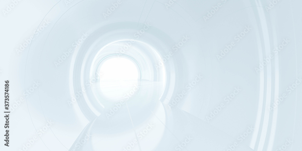 Abstract white futuristic architecture tunnel background 3d render illustration Abstract white futuristic architecture tunnel background 3d render illustration