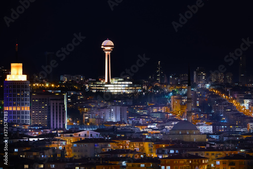 Ankara cityscape at night - Ankara, Turkey
