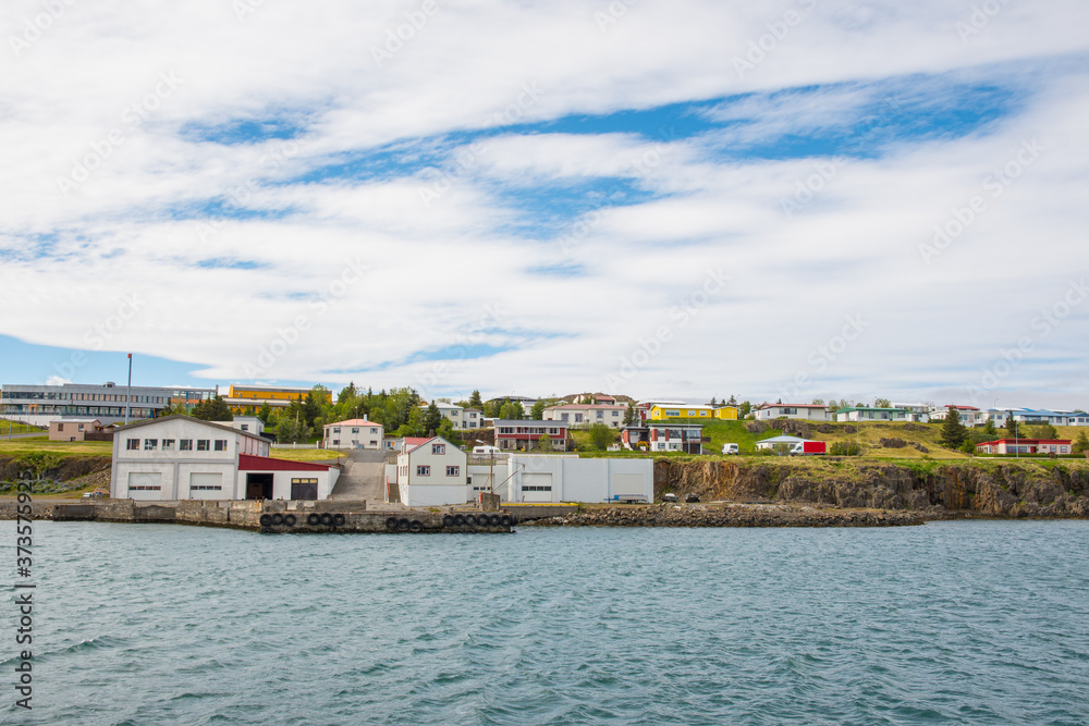 Port of town of Vopnafjordur in Iceland