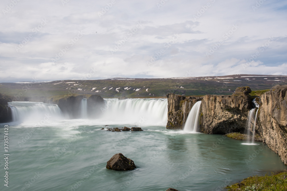 the Godafoss waterfall in north Iceland the Godafoss waterfall in north Iceland