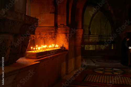 Candles in a jerusalem church