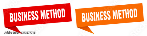 business method banner sign. business method speech bubble label set