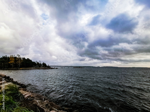 storm over the sea