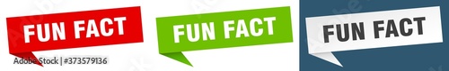 fun fact banner sign. fun fact speech bubble label set
