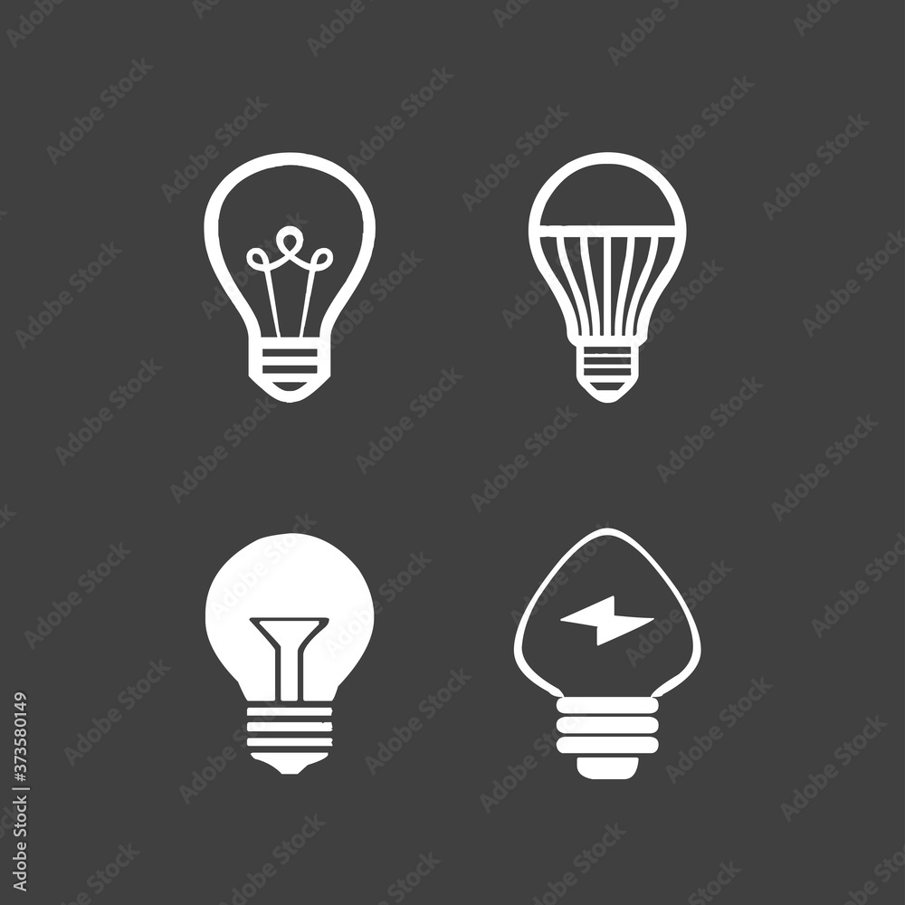 light bulb icon set light bulb icon set