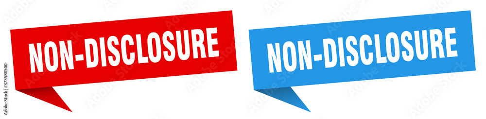 non-disclosure banner sign. non-disclosure speech bubble label set non-disclosure banner sign. non-disclosure speech bubble label set
