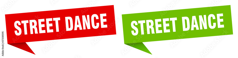 street dance banner sign. street dance speech bubble label set street dance banner sign. street dance speech bubble label set