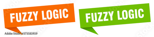fuzzy logic banner sign. fuzzy logic speech bubble label set
