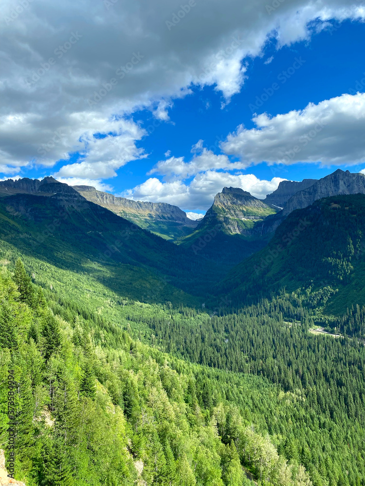 Glacier National Park mountainous landscape