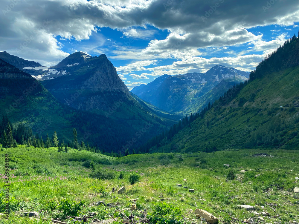Glacier national park mountain view
