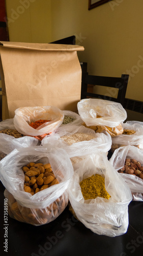 natural food in bags
