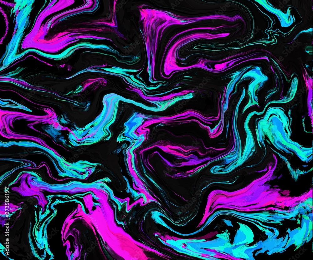 Obraz premium blue pink psychedelic swirl trippy artwork abstract acrylic background