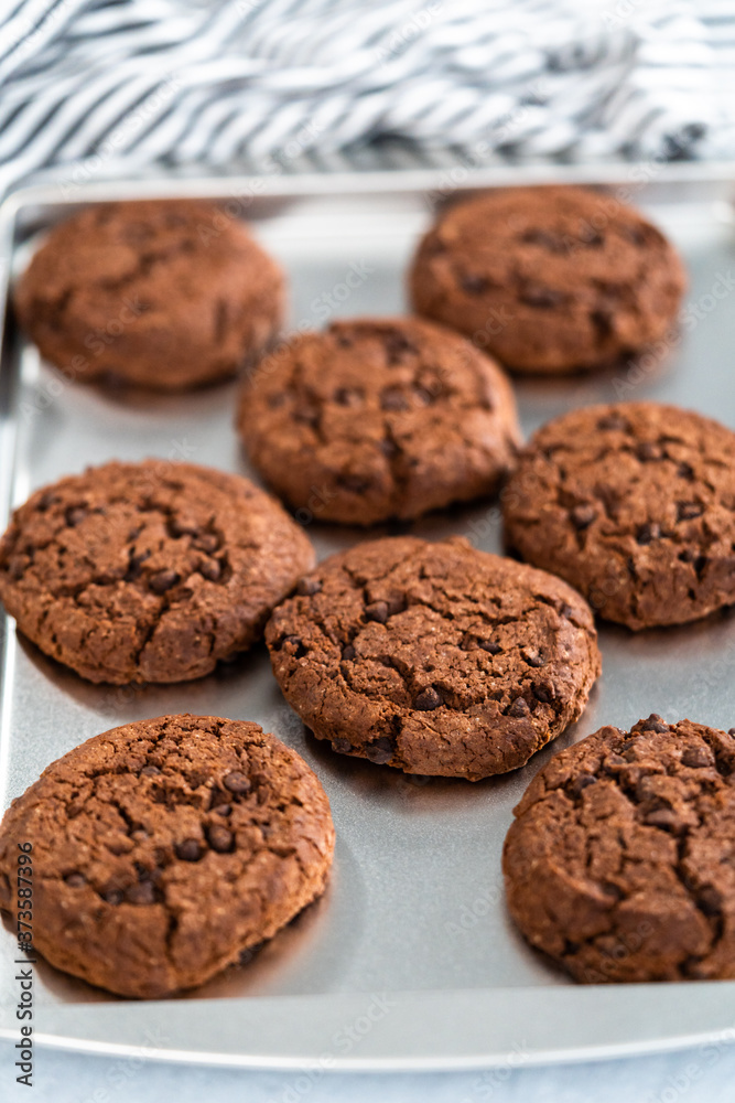 Double chocolate chip cookies