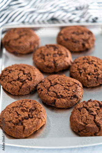 Double chocolate chip cookies