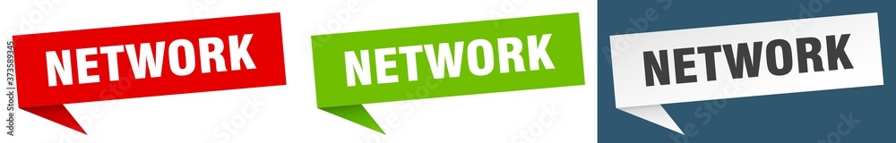 network banner sign. network speech bubble label set network banner sign. network speech bubble label set