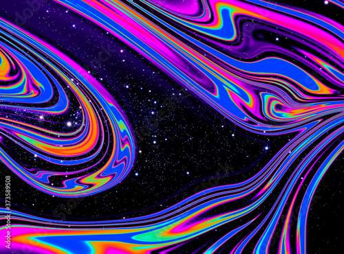iridescent rainbow galaxy space psychedelic swirl trippy artwork abstract acrylic background photo