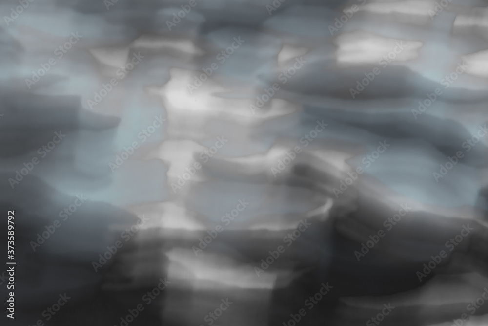 Fototapeta premium Abstract gothic background in black, white and hues of light blue