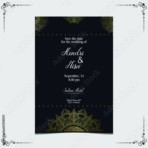 Mandala template with elegant  classic elements. Great for invitation  flyer  menu  brochure  background Premium Vector