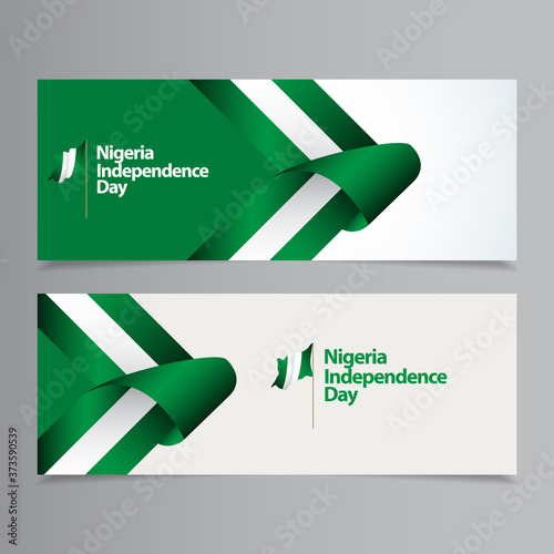 Happy Nigeria Independence Day Celebration Vector Template Design Illustration