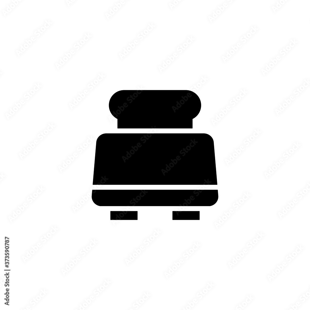 Fototapeta premium Toaster Icon in black flat glyph, filled style isolated on white background