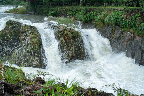 Ureshino's Todoroki waterfall after heavy rain photo