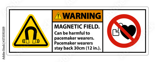 Warning Magnetic field can be harmful to pacemaker wearers.pacemaker wearers.stay back 30cm