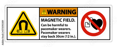 Warning Magnetic field can be harmful to pacemaker wearers.pacemaker wearers.stay back 30cm