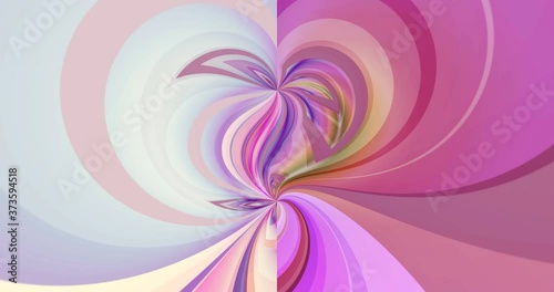 4k 3D animation of rows of colorful pink stripes. The motion background of the geometric pattern. 3D - rendering