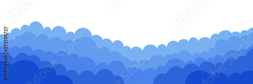 Vector background, cumulus clouds, banner.