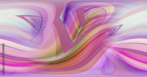 4k 3D animation of rows of colorful pink stripes. The motion background of the geometric pattern. 3D - rendering