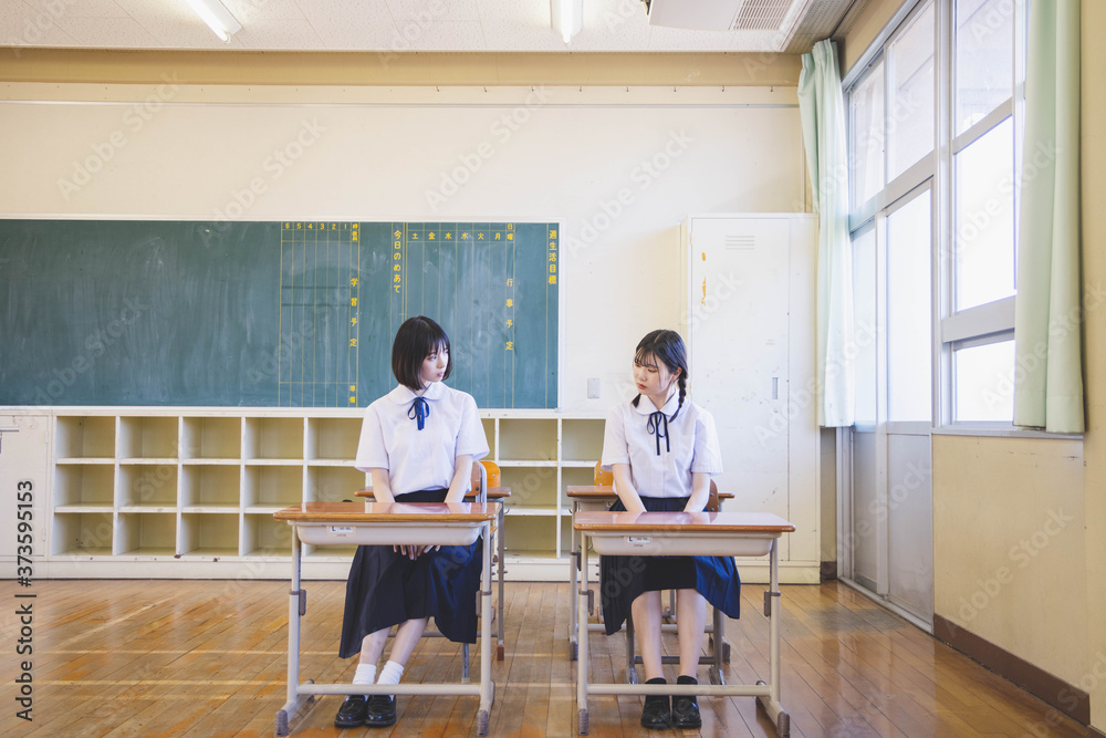 Fototapeta premium 女子高生