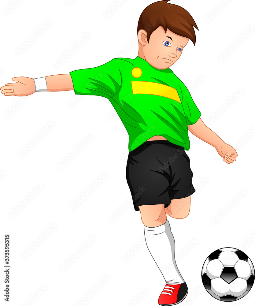 boy playing football