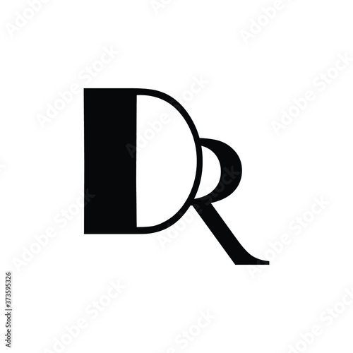 Initial Letter DR monogram Logo photo