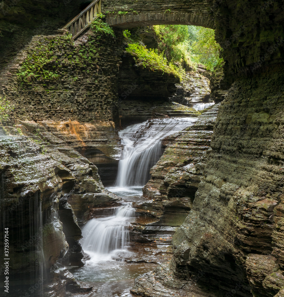 Beautiful Waterfall at Watkins Glen Beautiful Waterfall at Watkins Glen