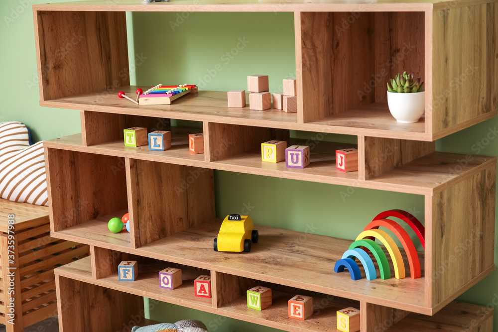 Interior of modern playroom in kindergarten Interior of modern playroom in kindergarten