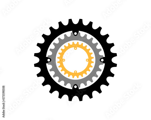 Gear bike vector illustration