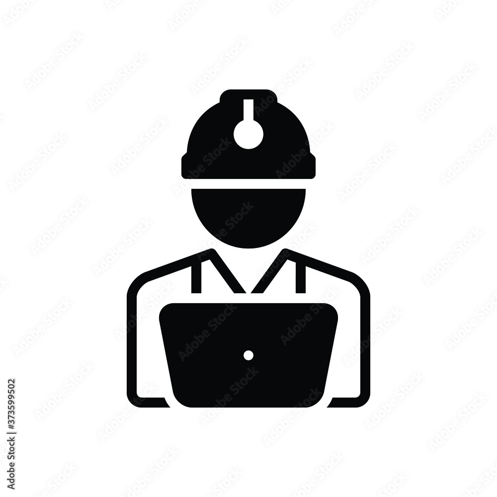 Black solid icon for worker Black solid icon for worker