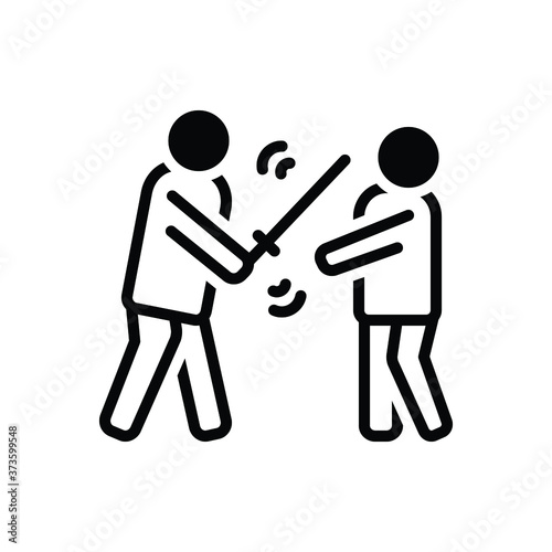 Black solid  icon for attack