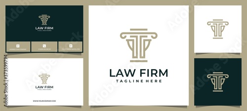 law firm loyal legal logo design with business card
