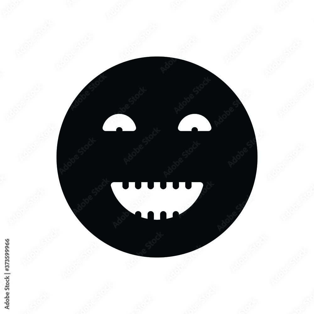 Fototapeta premium Black solid icon for humor 