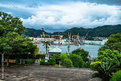 Unique scenery of Nagasaki City photo