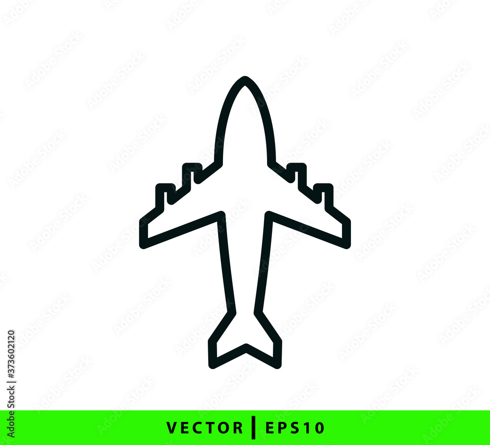Airplane icon vector logo design illustration