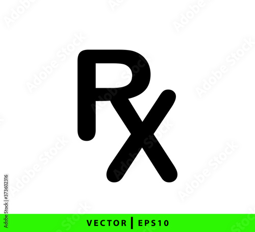 Medical RX icon sign symbol logo template