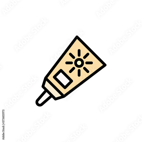 sunscreen outline icon. Elements of Beauty and Cosmetics illustration icon. Signs and symbols can be used for web, logo, mobile app, UI, UX